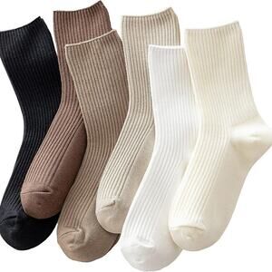 Aesthetic Socks Neutral Cotton Socks for Women Granola Girls